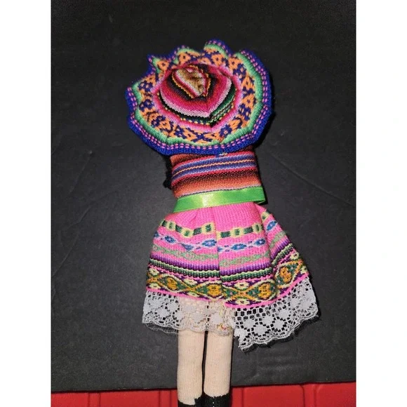 Artisian Doll Made In Peru , Honduras Doll Handmade - Picture 3 of 4